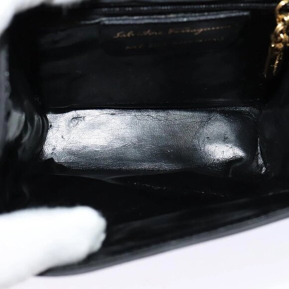 Salvatore Ferragamo Shoulder Bag Suede Gray Auth - Picture 9 of 16